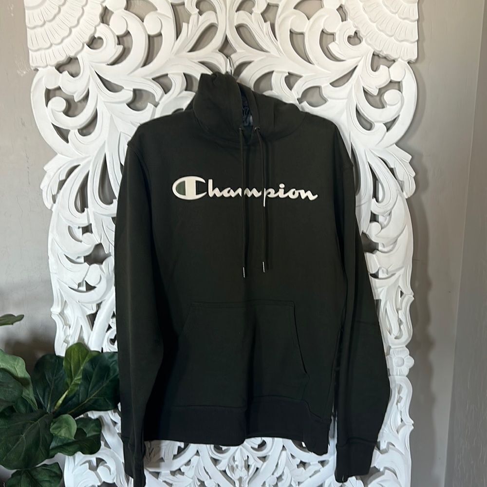 Champion olive green hoodie